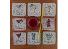 Stickdatei ITH - Untersetzer Cocktailparty
